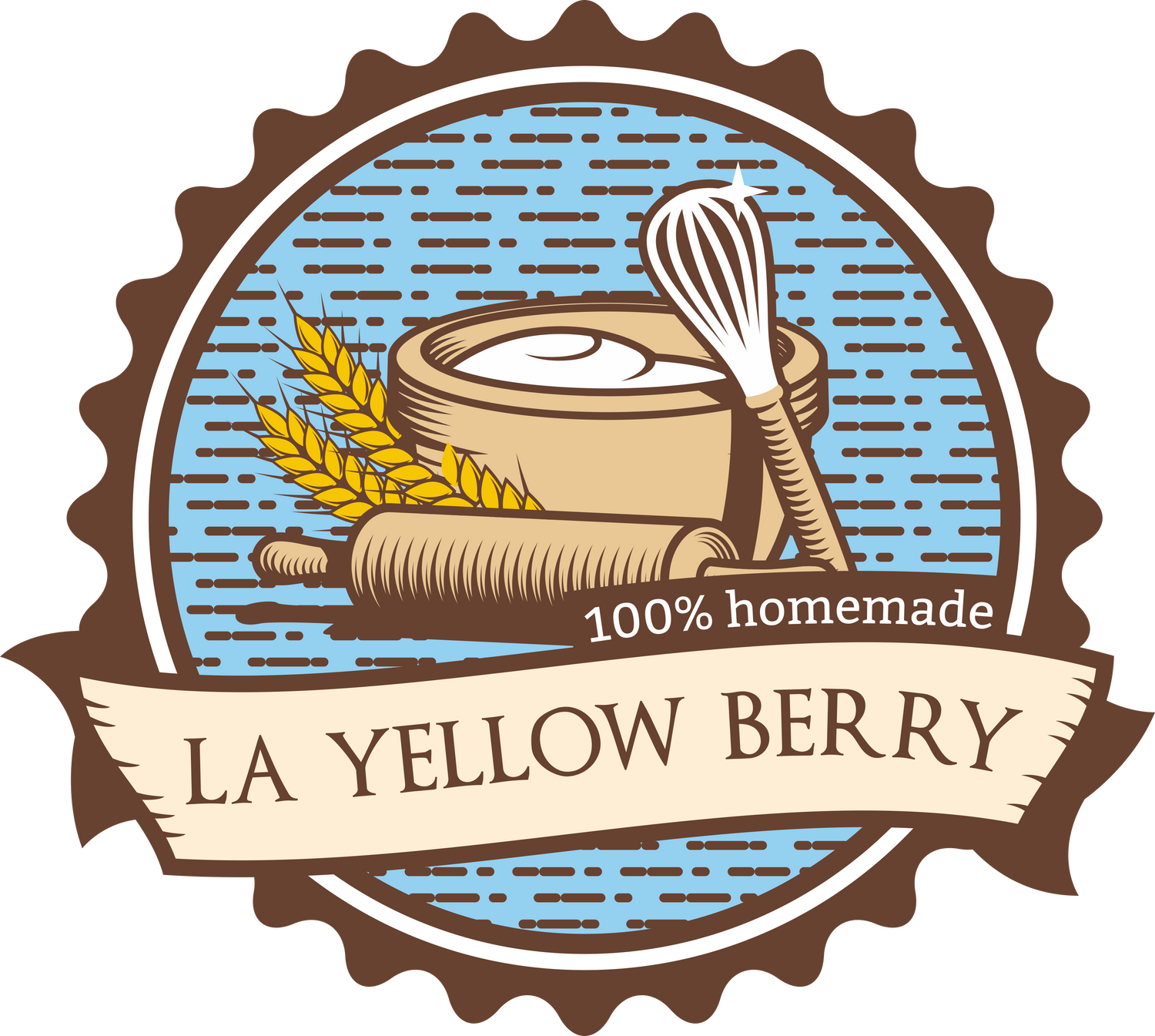La Yellow Berry PNG Logo